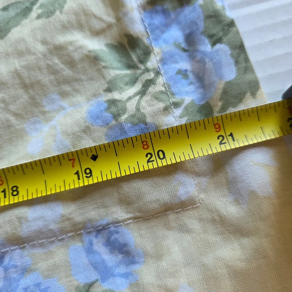Laura Ashley Standard Envelope Pillow Sham Yellow Blue Country Floral Cottage